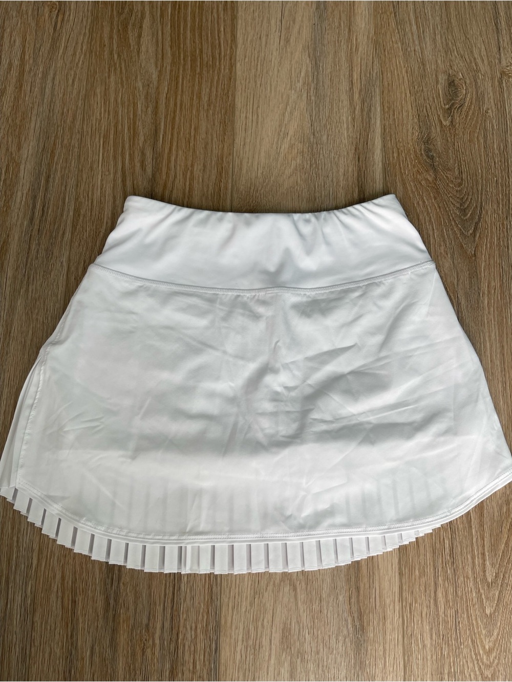 white pleated athletic skort